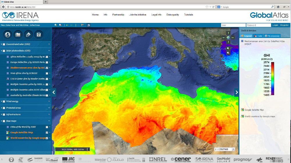 Globaler Atlas für Sonnen- und Windenergie online