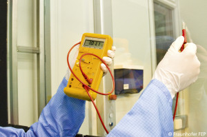 Großflächige transparente, leitfähige Elektroden des Fraunhofer FEP