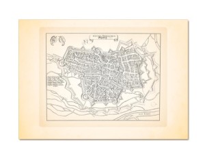 Die freie Reichsstadt Augsburg um 1640 / Der originale Kupferstich stammt von Matthäus Merian