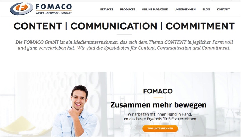 FOMACO GmbH, Medien, Kommunikation, Content