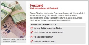 Festgeld, Geldanlage