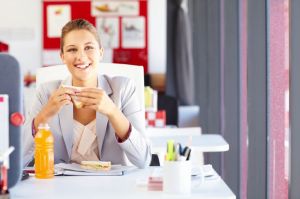 Arbeitsplatz, Essen, Ernährung, Büro, Mittagspause