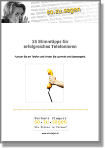 Stimme, Stimmtipps, Barbara Blagusz, telefonieren, download