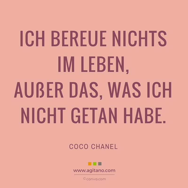 Coco Chanel Ich Bereue Nichts Im Leben Agitano