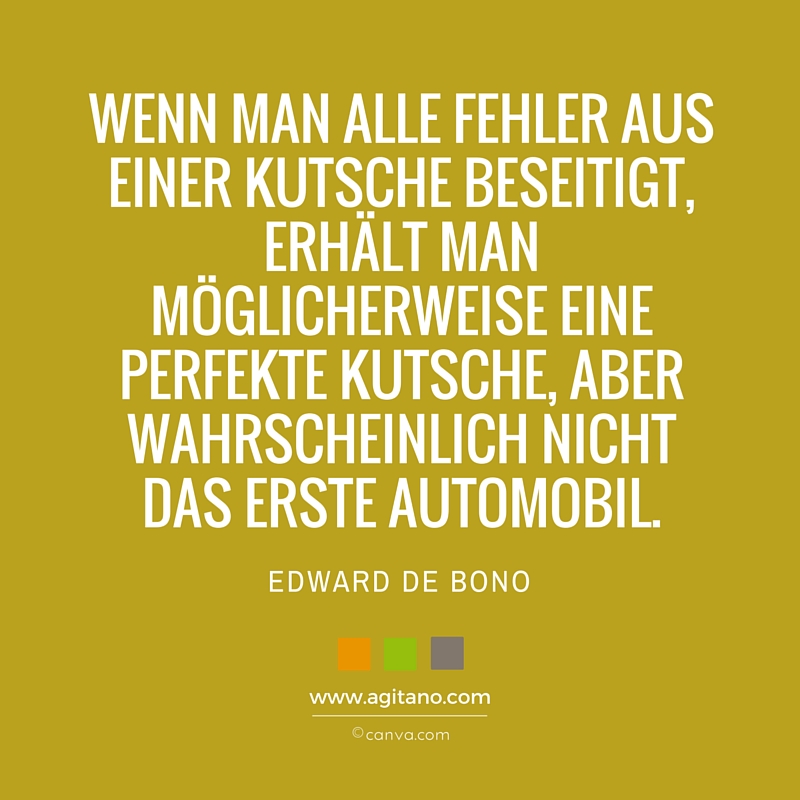 Zitat, Edward de Bono, Fehler, Automobil, Scheitern, Technik