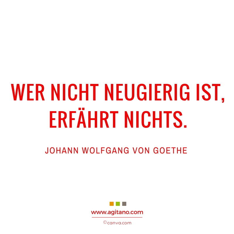 Johann Wolfgang Von Goethe Wer Nicht Neugierig Agitano