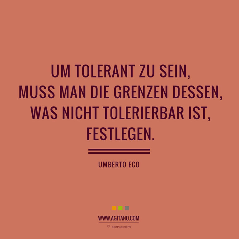 Umberto Eco Um tolerant zu sein, AGITANO