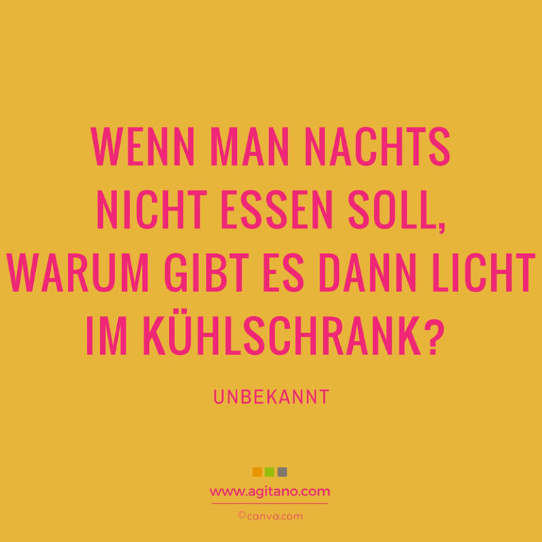 Unbekannt Wenn man nachts nicht essen soll AGITANO