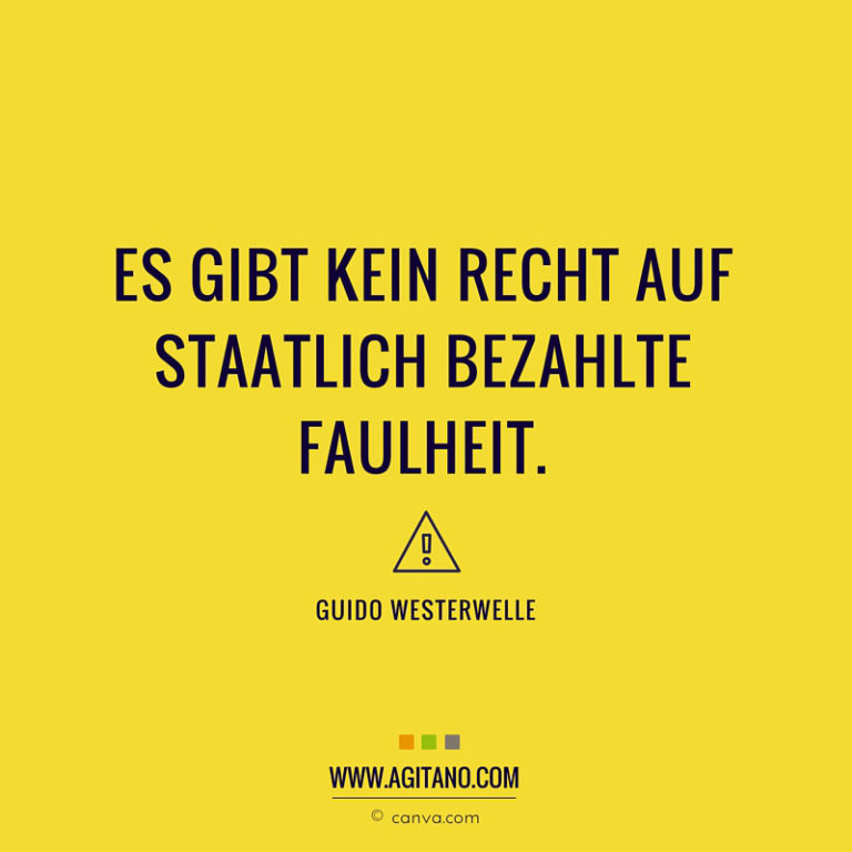 Guido Westerwelle Es gibt kein Recht AGITANO