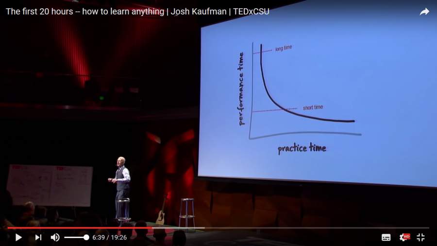 Josh Kaufman, etwas Neues lernen, etwas Neues erlernen, TED Talk, 20 Stunden, 10.000-Stunden-Regel