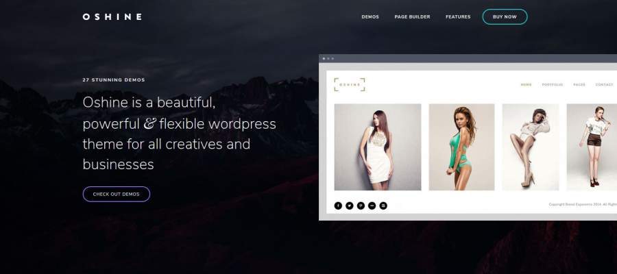 Oshine, Oshine Theme, die besten WordPress Themes für den Sommer 2017, Themeforest, Themes