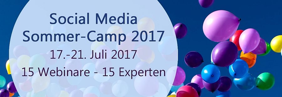 Social Media Sommer-Camp 2017, 17.-21. Juli 2017, Webinare, Internetauftritt