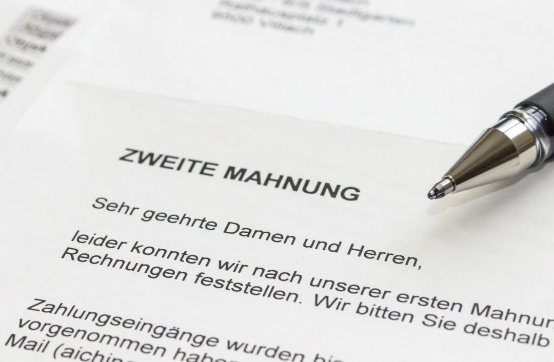 Kunde zahlt nicht und erhält zweite Mahnung