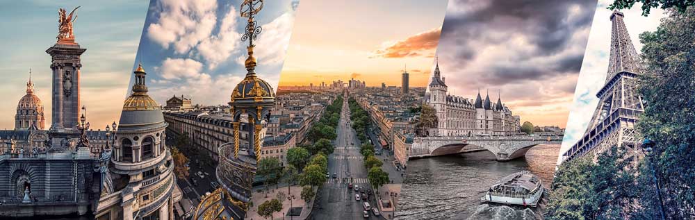 Sehenswürdigkeiten von Paris in einer Collage