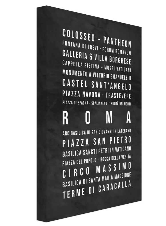 Rom und seine Sehenswürdigkeiten - bei Fernweh kann man sich diese Leinwand aus der Cities & Places-Kollektion von Inspiring Art auch zu Hause aufhängen. 