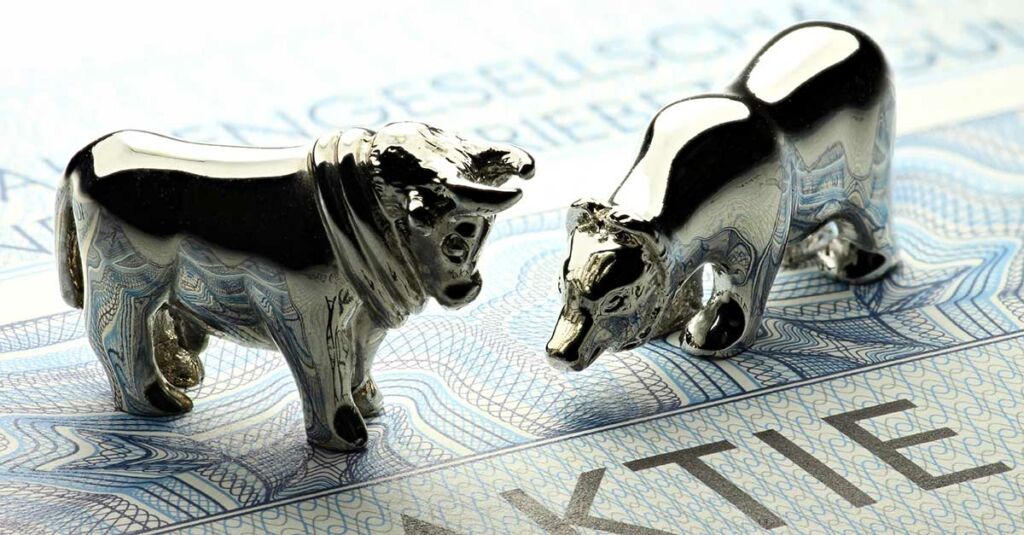 Aktienfonds auf dem Boden liegend